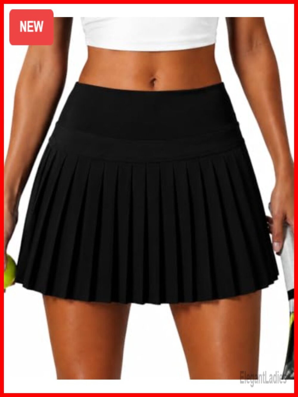 Pleated Tennis Skirt with Pockets Built-in Shorts High Waisted Athletic